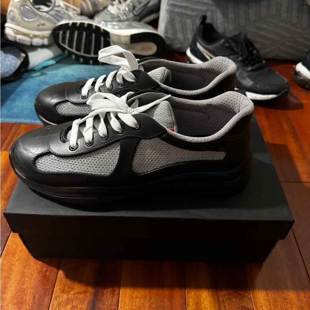 Prada America's Cup Soft rubber and bike fabric sneakers